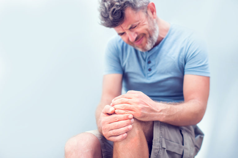 Man with Osteoarthritis in knee